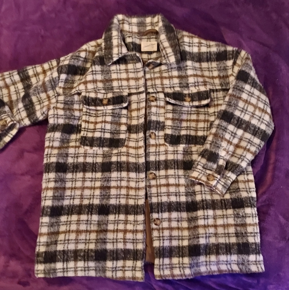 Universal Plaid Shacket Womens XL